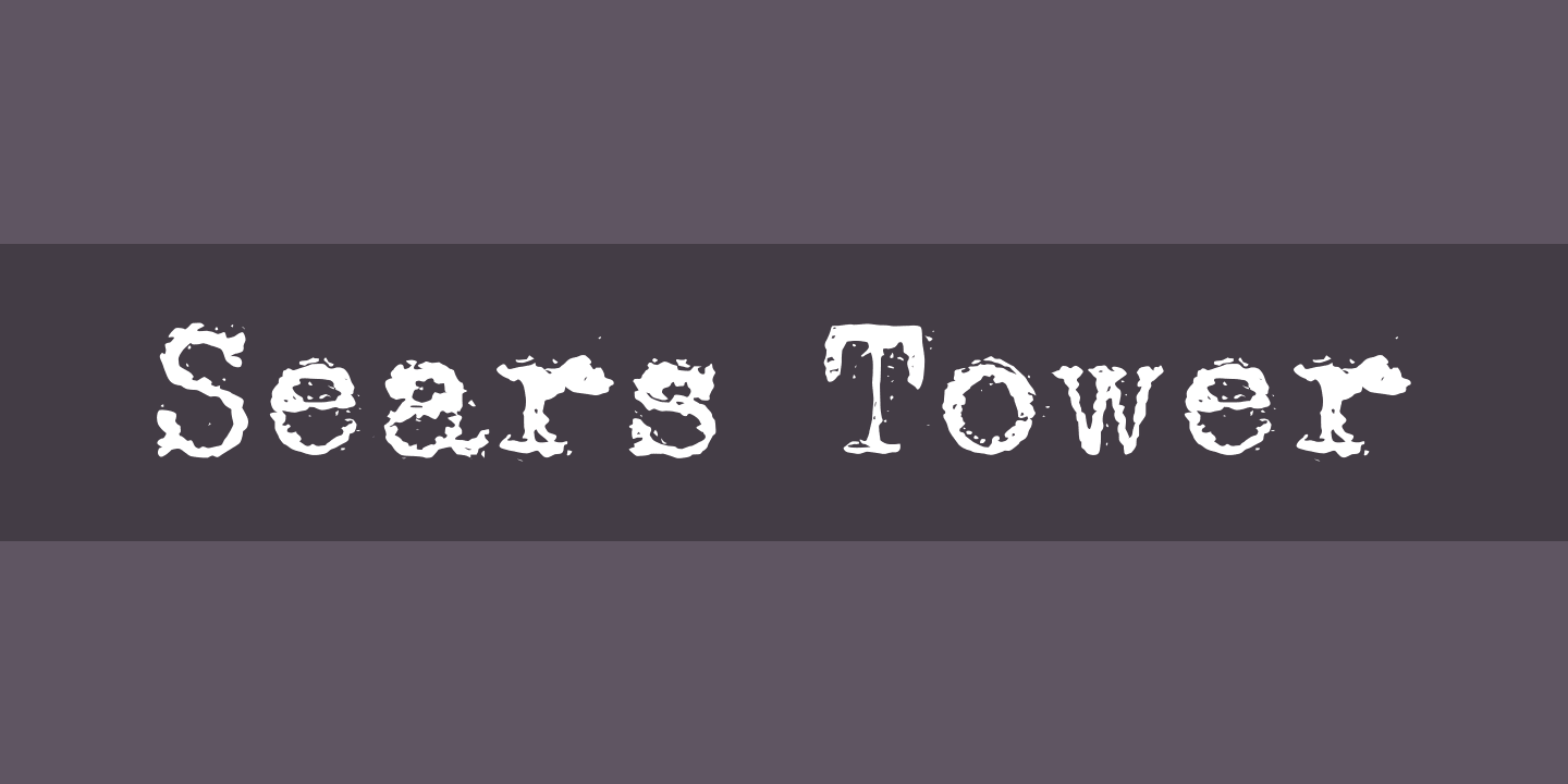 Beispiel einer Sears Tower-Schriftart #1